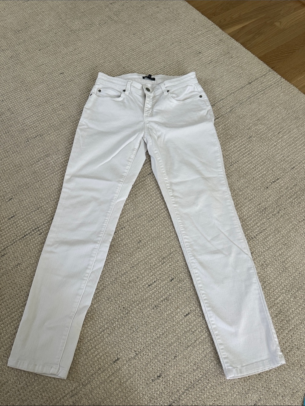 Eileen Fisher White Skinny Jeans, white, size 2